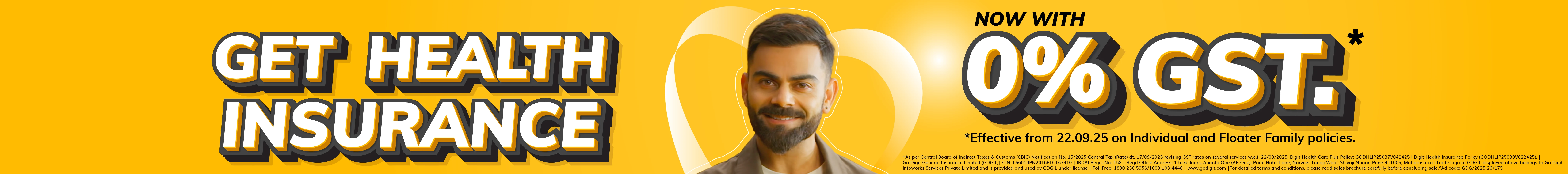 Zero GST on Health Insurance